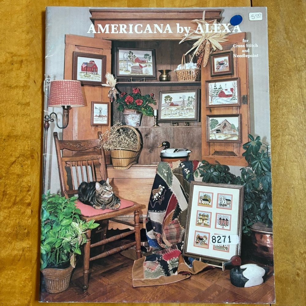 Vintage 1981‎ AMERICANA By Alexa Designs For Cross Stitch And Needlepoint